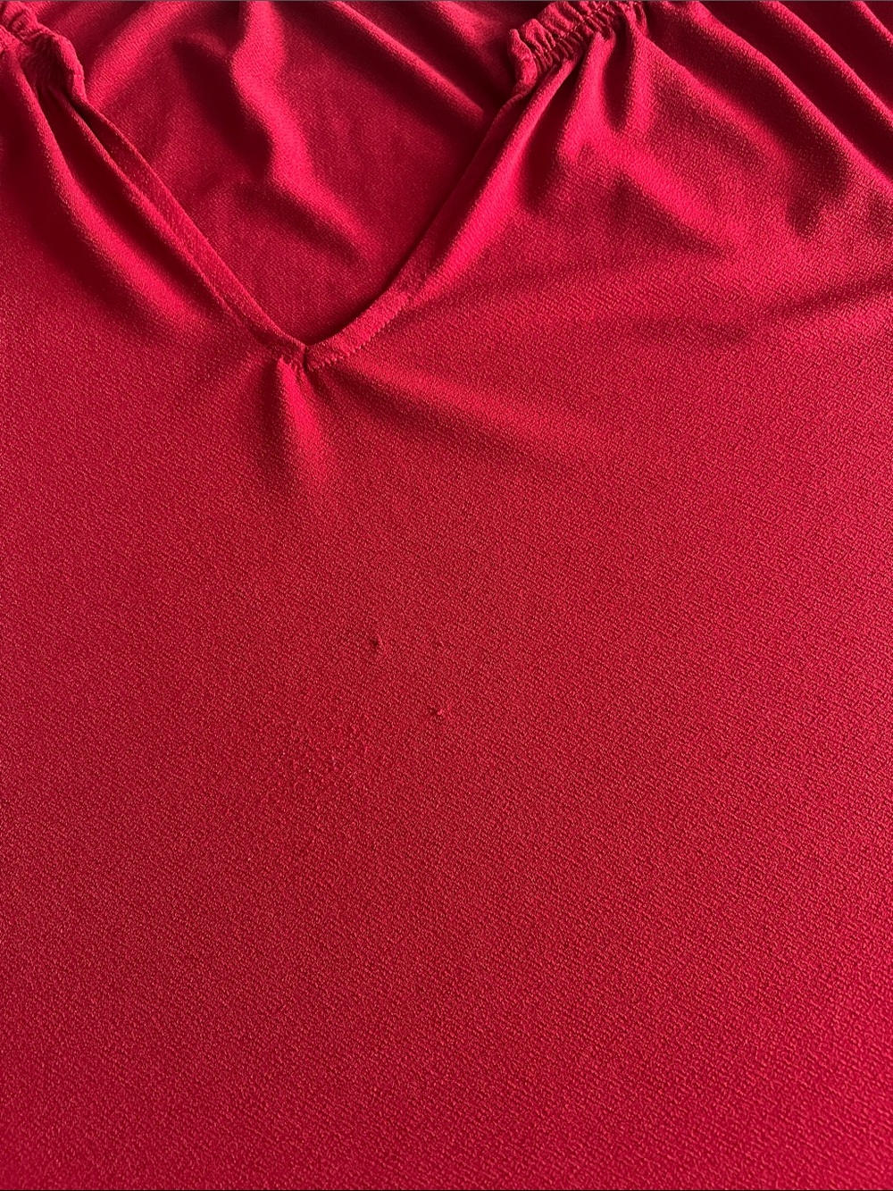 Banana Republic Deep Red V-Neck Short Sleeve Tunic - Picture 5 of 5